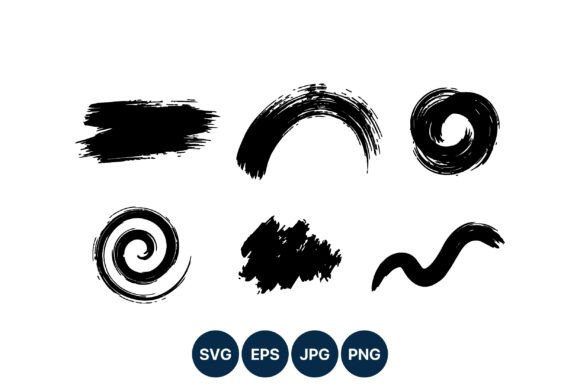 Black Brush Stroke Vector for Modern Graphics and Illustrations