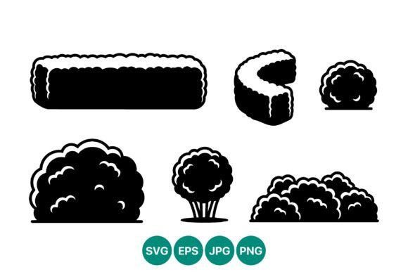 Bush Silhouette Vector Art for Local Business Branding
