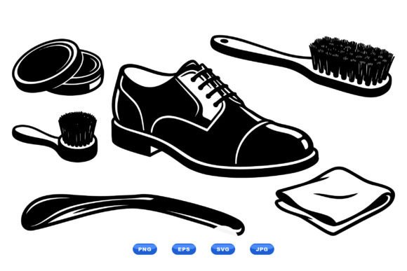 Classic Shoe Care Clipart Review for Embroidery Projects