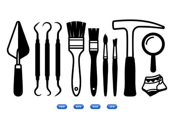 Clay Sculpting Tools SVG Kit for Illustrations and Graphics