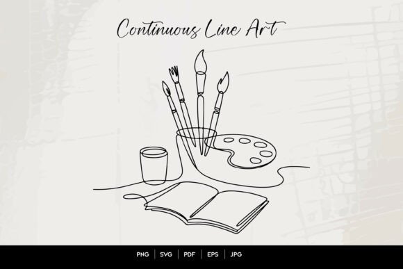 Continuous Line Art Supplies for Crafts and Graphics
