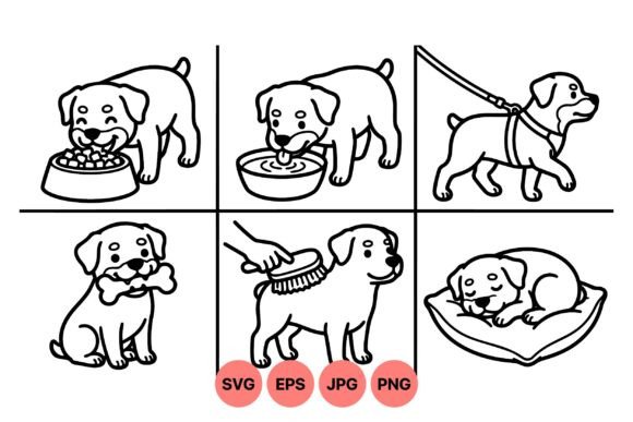 Cute Puppy Care SVG Clipart