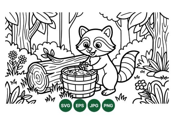 Cute Raccoon Coloring Page Review