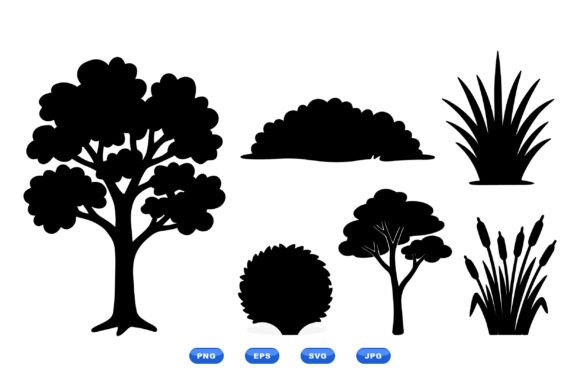 Silhouette Tree Clipart Pack: Essential Graphics for Crafts and Publishing