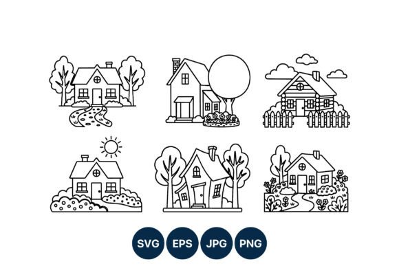Small House Line Art Vector: A Versatile Graphic Design Asset