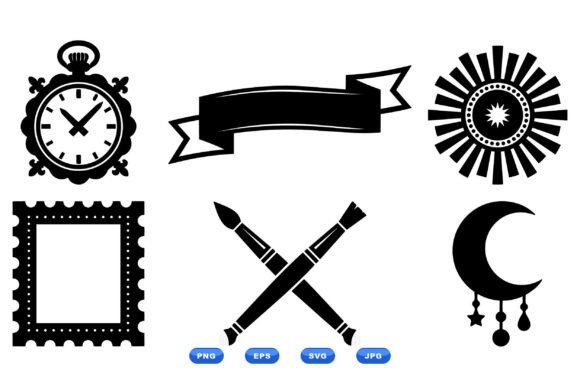 Vintage Craft Icons Collection for Crafts and Graphics