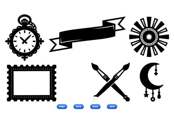 Vintage Vector Embellishments for Graphics and Crafts